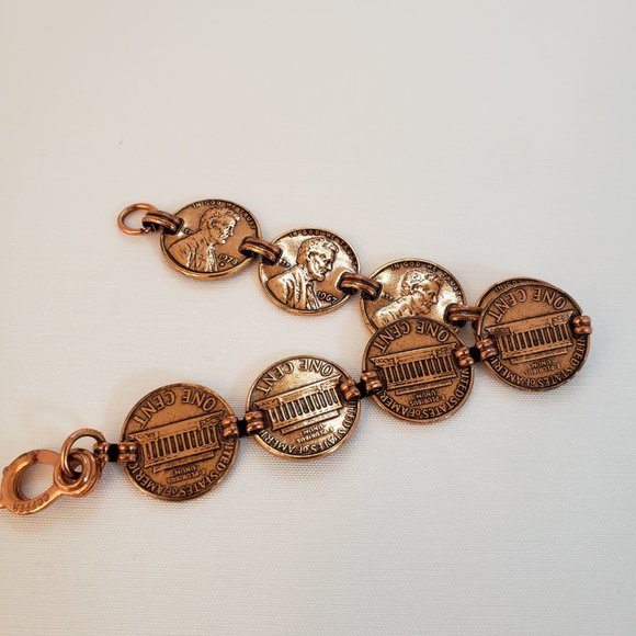 Copper 8 Real Penny Bracelet - Unbranded - Picture 5 of 9